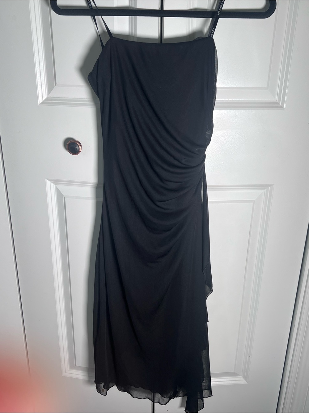 City Triangles vintage Strapless Black Draped Asymmetrical Cocktail Dress - Picture 2 of 8